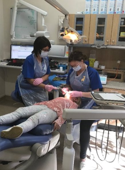 Dental officer at work